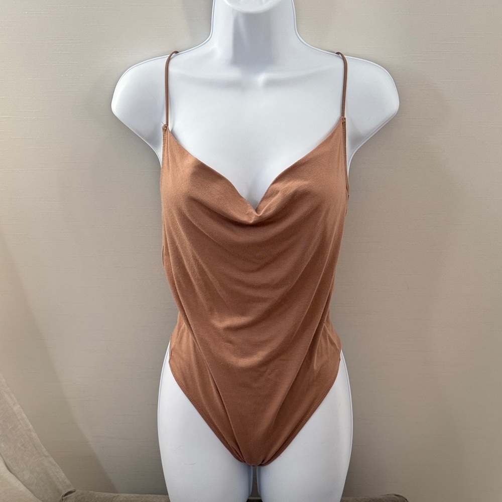 Abercrombie & Fitch Soft Tan Tank Top Bodysuit